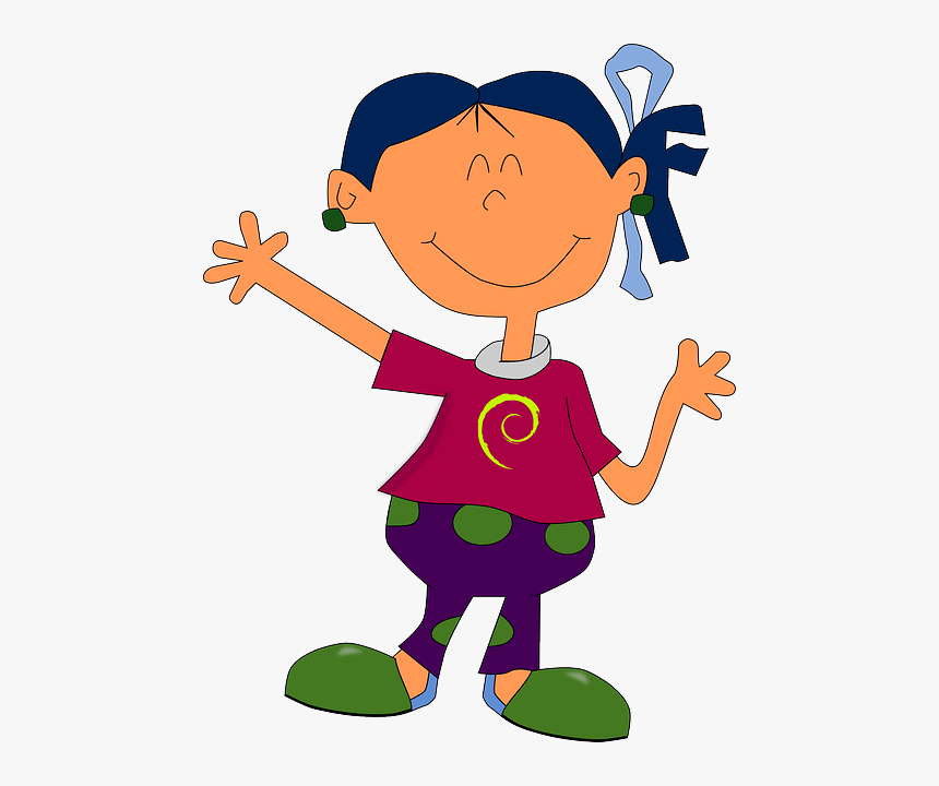 Cartoon Girl Kids Png, Transparent Png