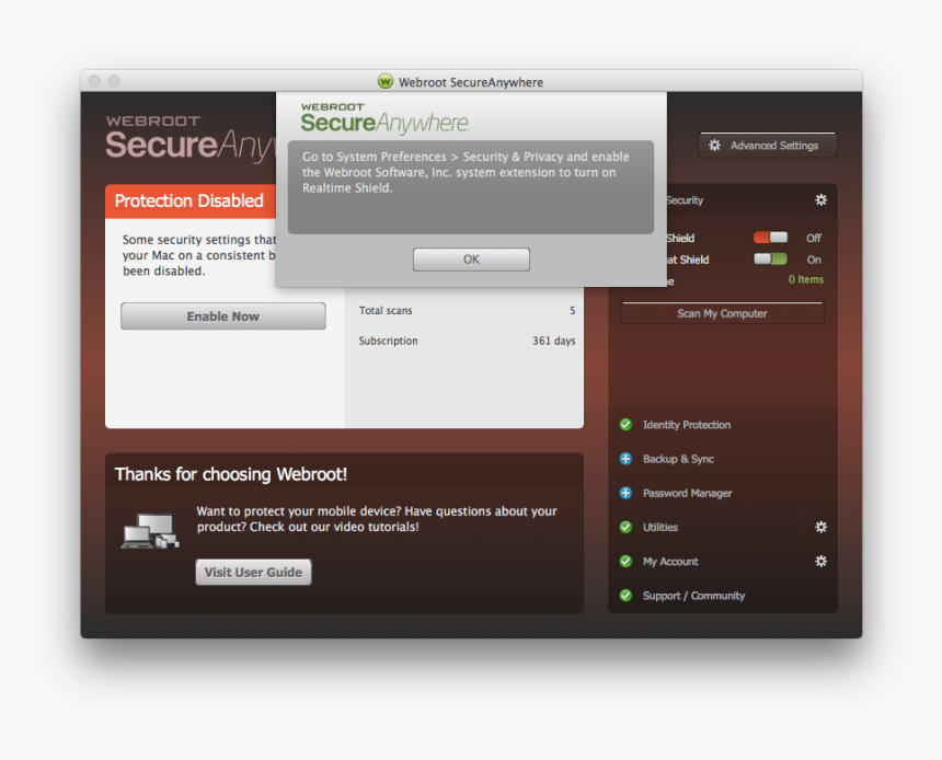 Webroot Secureanywhere Mac, HD Png Download