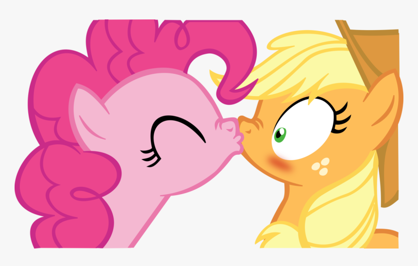 Transparent Kiss Vector Png - My Little Pony Applejack And Pinkie Pie, Png Download