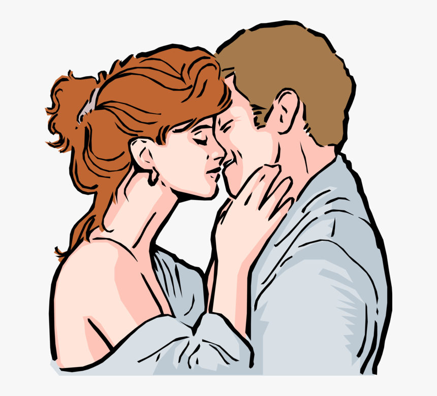 Vector Illustration Of Romantic Couple Embrace And - Want To Hump You, HD Png Download