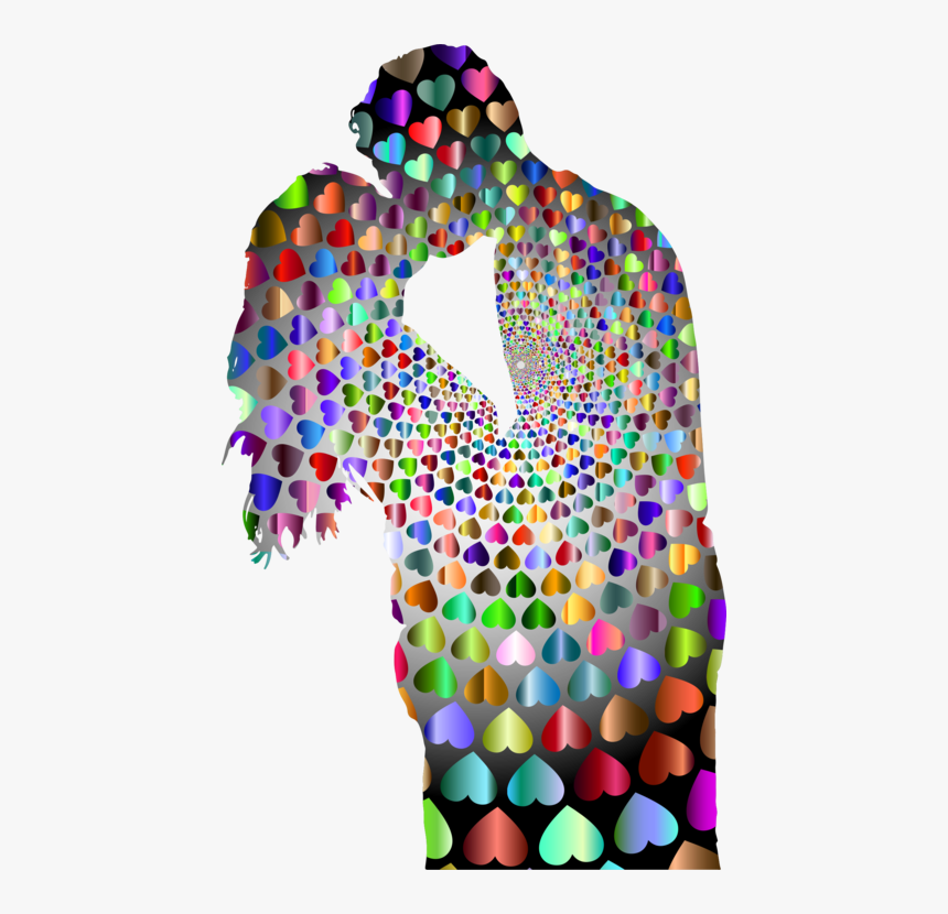 Polka Dot,scarf,kiss - Kiss, HD Png Download