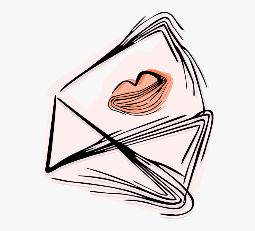 Vector Illustration Of Love Letter In Envelope Sealed, HD Png Download