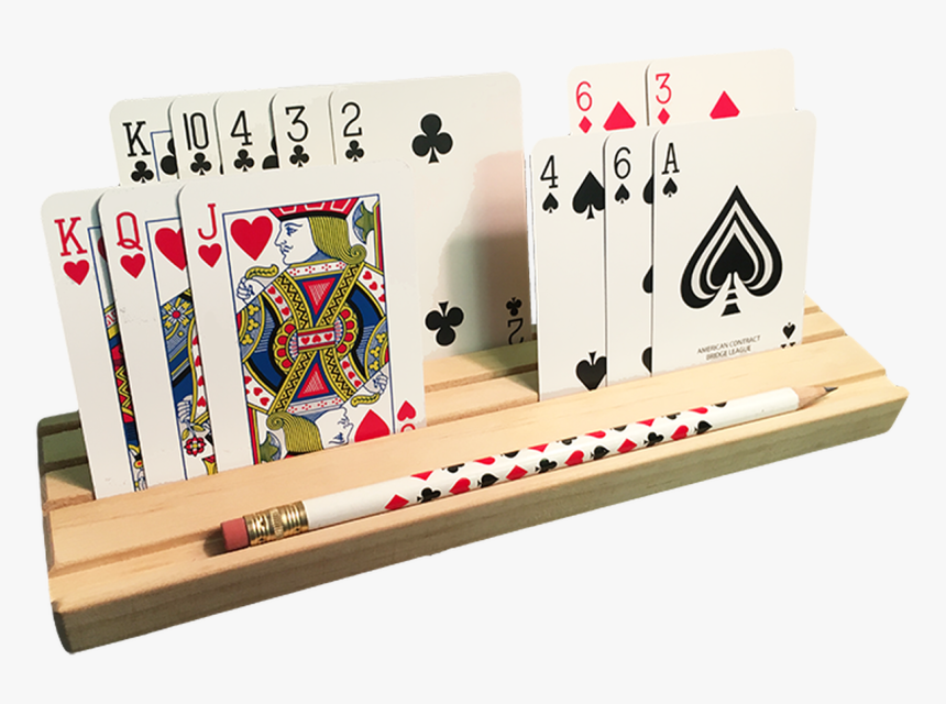 Wooden Card Rack With Pencil Holder - Playing Card Gifts, HD Png Download
