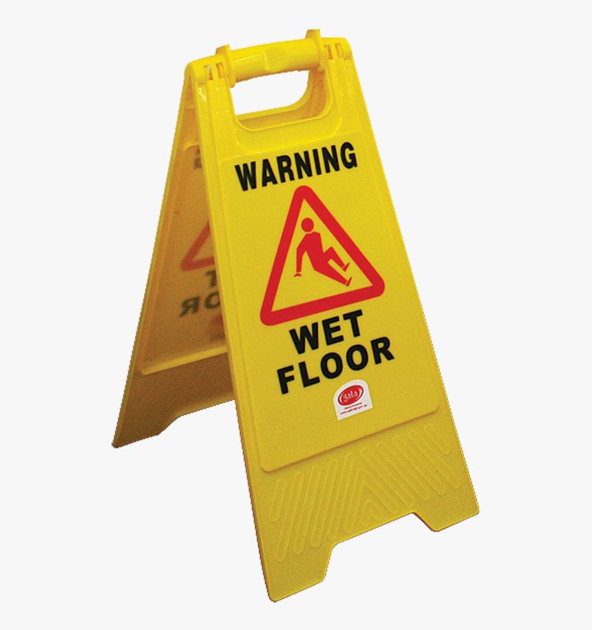 Plastic Cones, Plastic A Frame, Chains - Caution Wet Floor Sign, HD Png Download