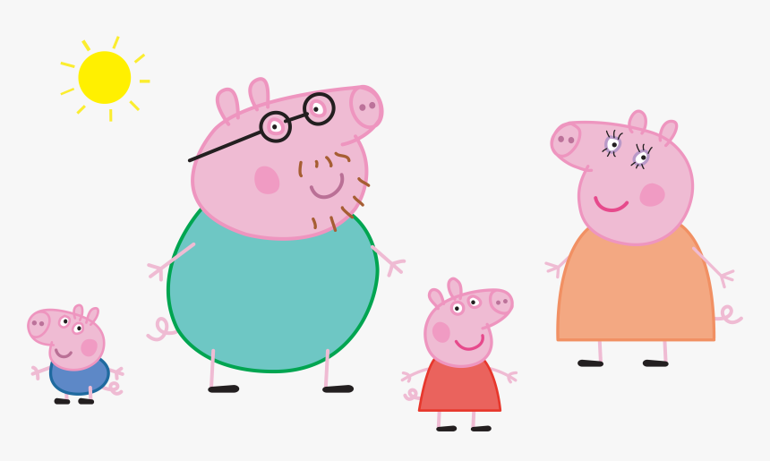 Peppa Pig Family Logo Transparent Png Clip Art Image - Printable Peppa Pig Family, Png Download