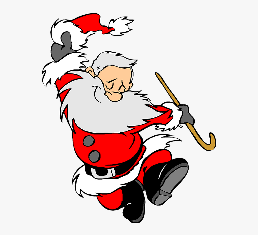 Christmas, Holiday, Clip Art, Santa Clause, Happy - Dancing Santa, HD Png Download