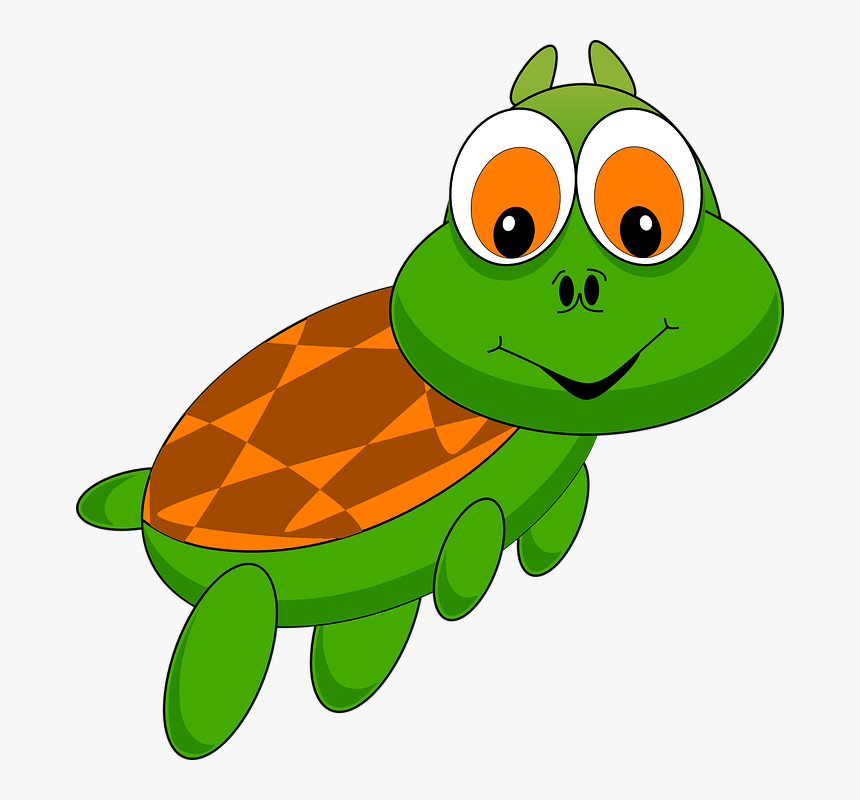 Turtle, Tortoise, Animal, Cartoon, Zoo, Funny, Comic - Cartoon Turtle Transparent Background, HD Png Download