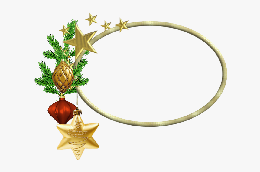 Christmas Oval Frame Png, Transparent Png