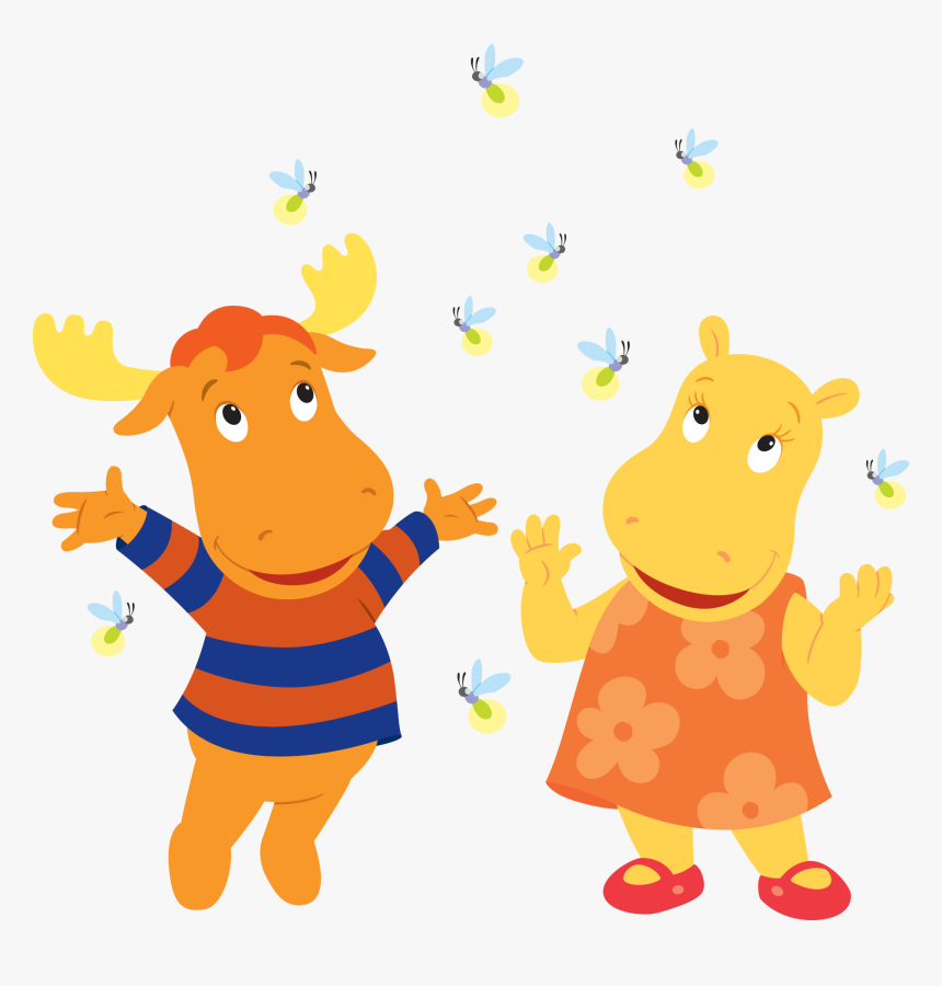 Tyrone And Tasha Playing With Fireflies - Backyardigans Tasha And Tyrone, HD Png Download