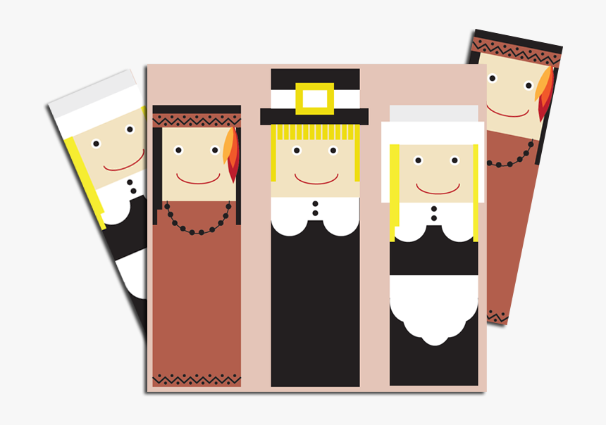 Use These Holiday Bookmarks When Reading Thanksgiving - Cartoon, HD Png Download