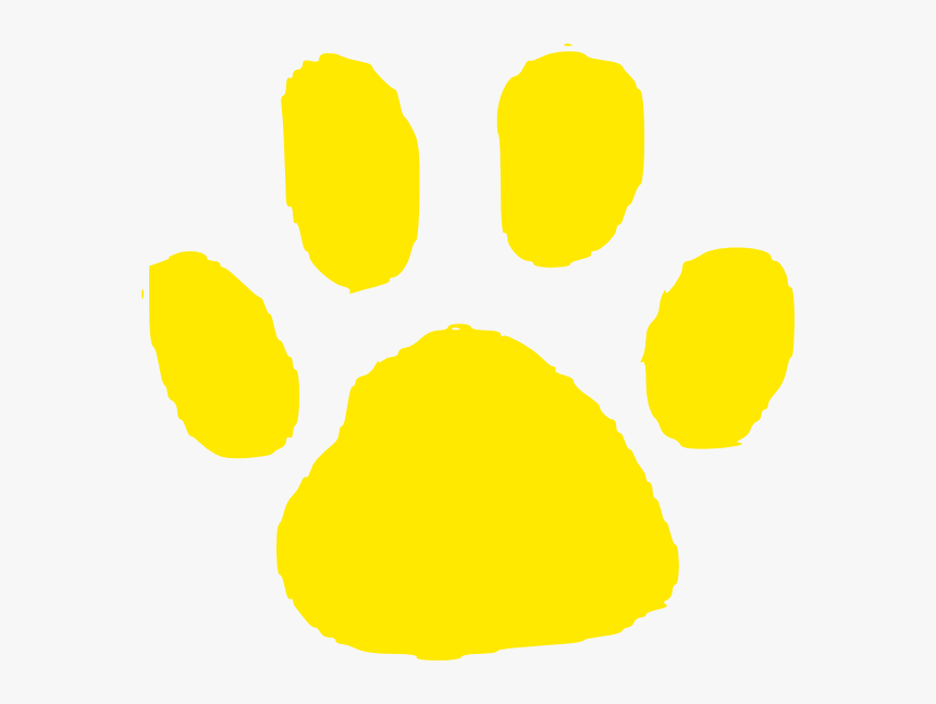 Jpg Transparent Library Bobcat Clipart Blue Dog Paw - Black And Yellow Paw Print, HD Png Download