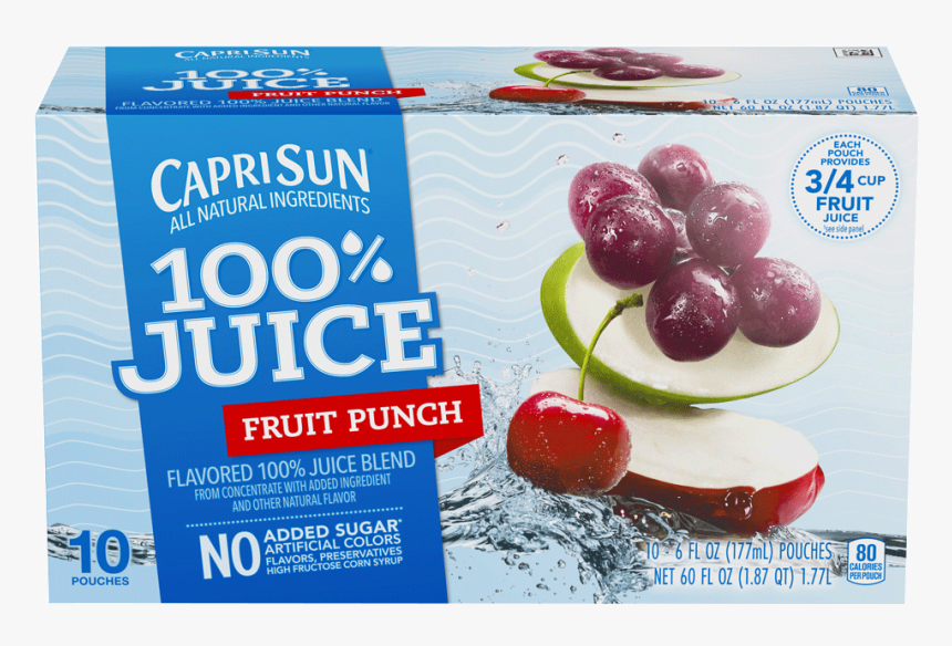 Capri Sun 100 Juice Fruit Punch, HD Png Download