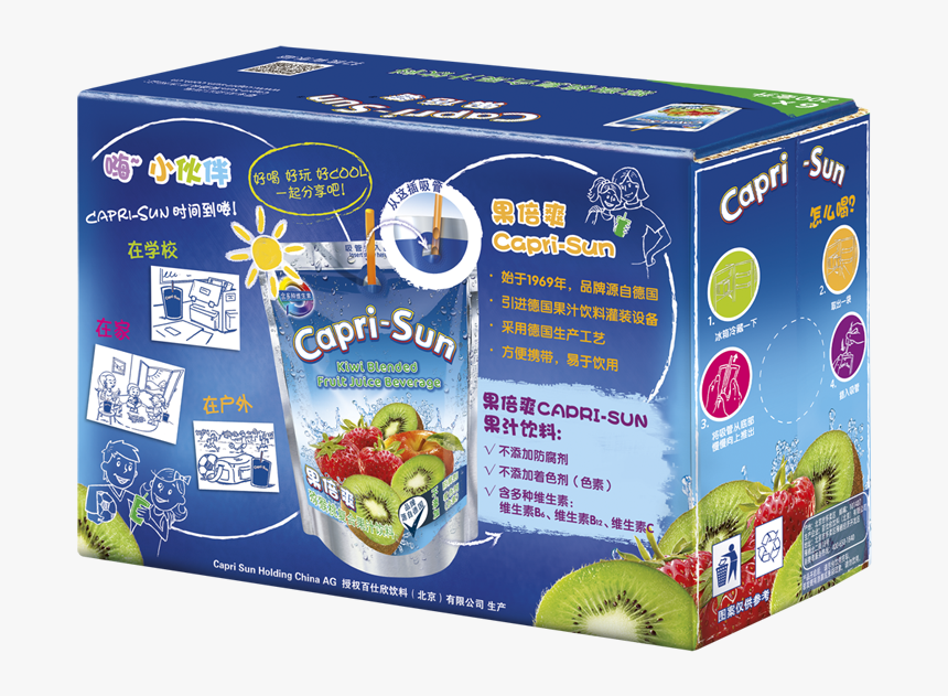 Fruit Sweet Capri Sun Drink Juice 6 Flavors Each 1 - Capri Sun, HD Png Download