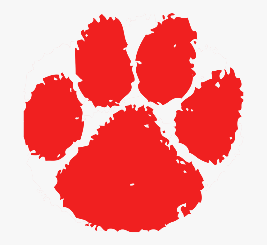 Red Tiger Paw Print Clip Art - Orem High School Logo, HD Png Download