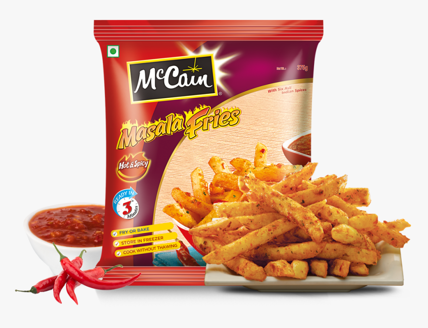 Mccain Hot & Spicy Masala Fries - Mccain Masala Fries 375g, HD Png Download