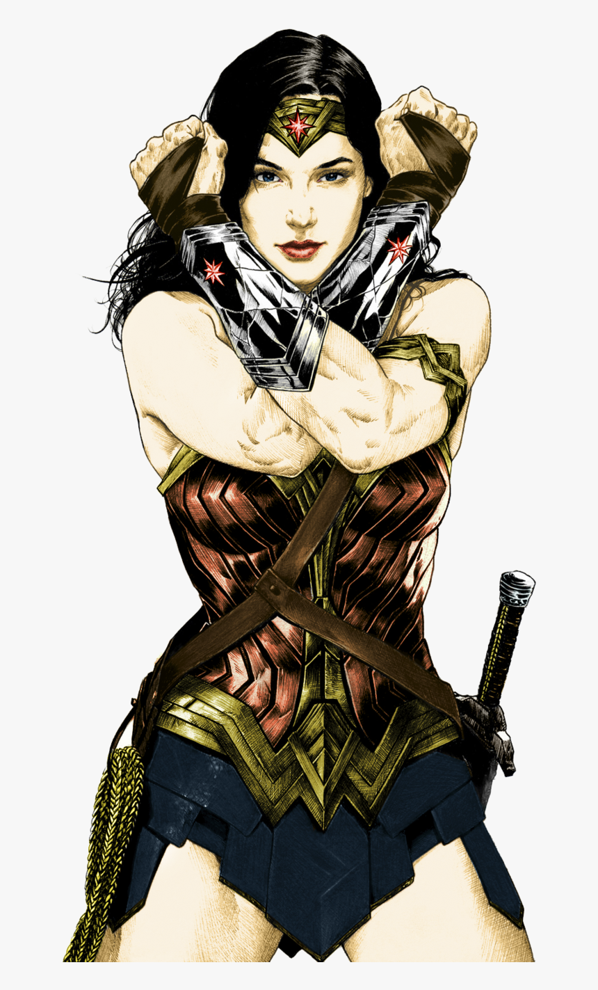 Transparent Batman Vs Superman Clipart - Wonder Woman Gal Gadot Drawing, HD Png Download