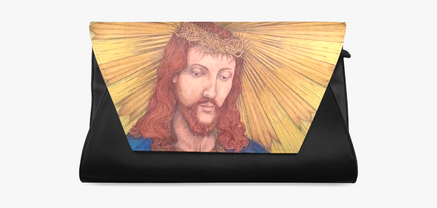 Sacred Heart Of Jesus Christ Drawing Clutch Bag - Wallet, HD Png Download