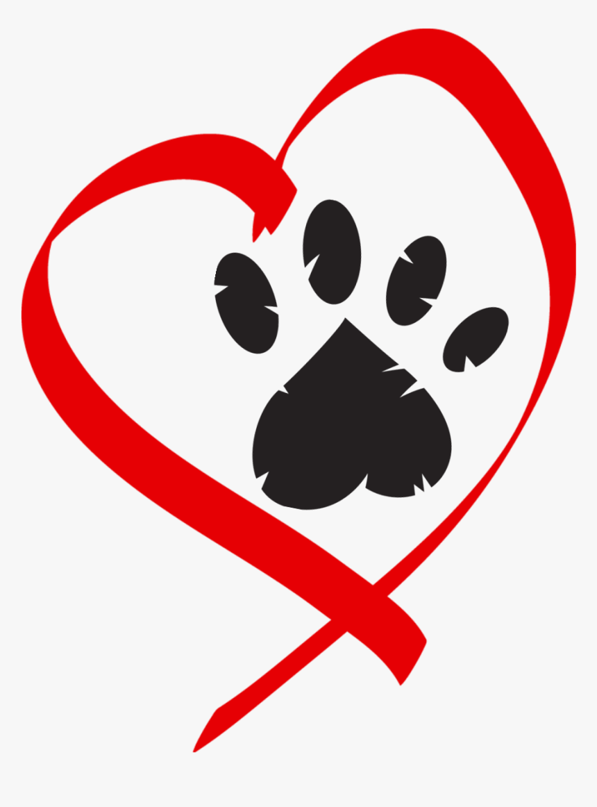 Paw Clipart Animal Lover - Heart Dog Paw Png, Transparent Png