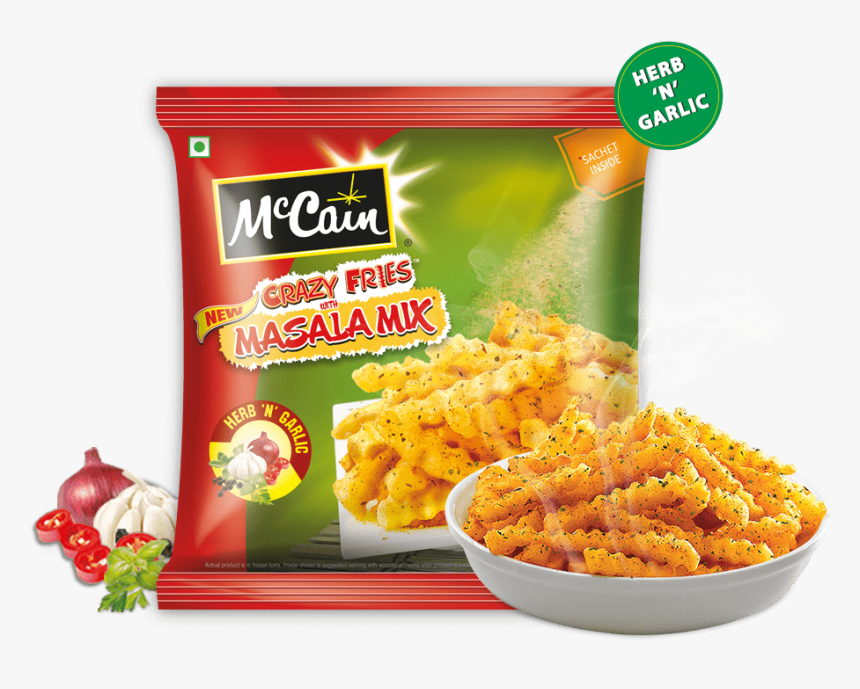 Mccain New Crazy Fries With Masala Mix - Types Of Mccain Fries, HD Png Download