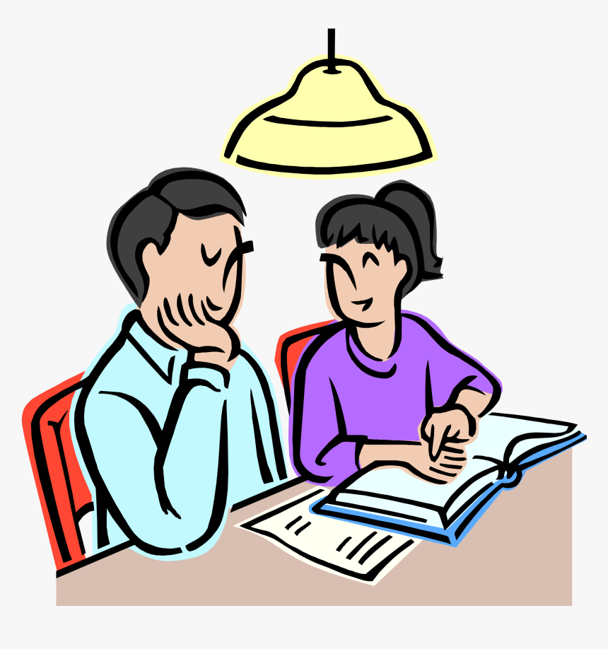 My Father Helps Me In My Homework, HD Png Download