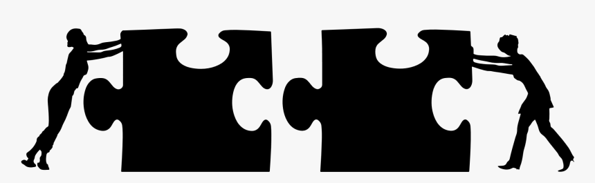 Two Women, Two Puzzle Pieces Silhouette By Gdj Created - Bad Workers Always Blame Their Tools, HD Png Download