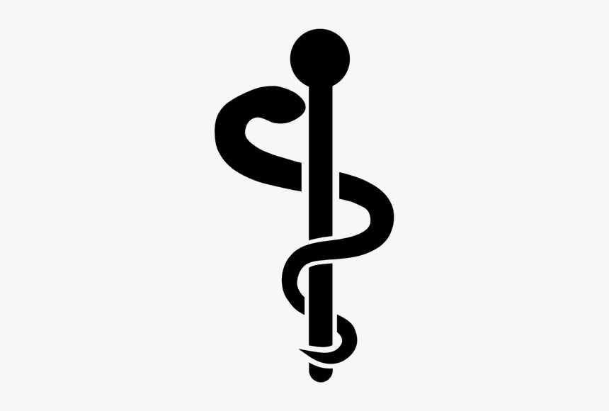 Medical Symbol Silhouette - Medical Rod Of Asclepius, HD Png Download