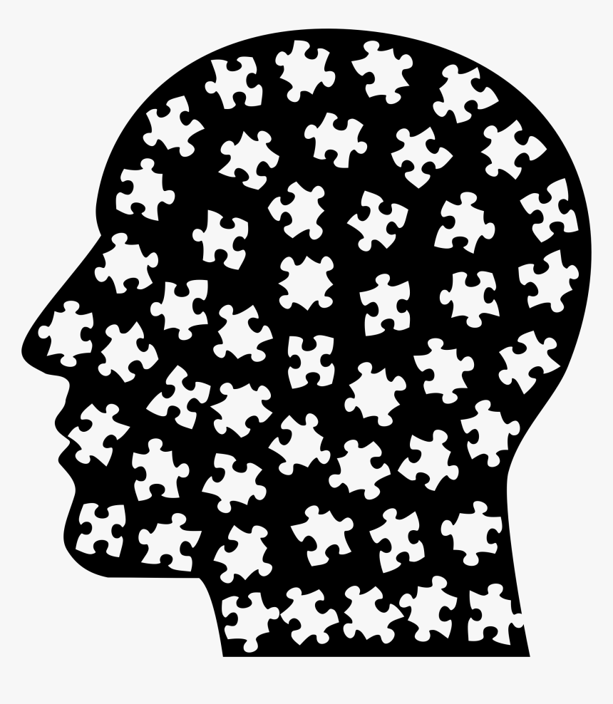 Puzzle Transparent Black And White - Doenças Mentais, HD Png Download