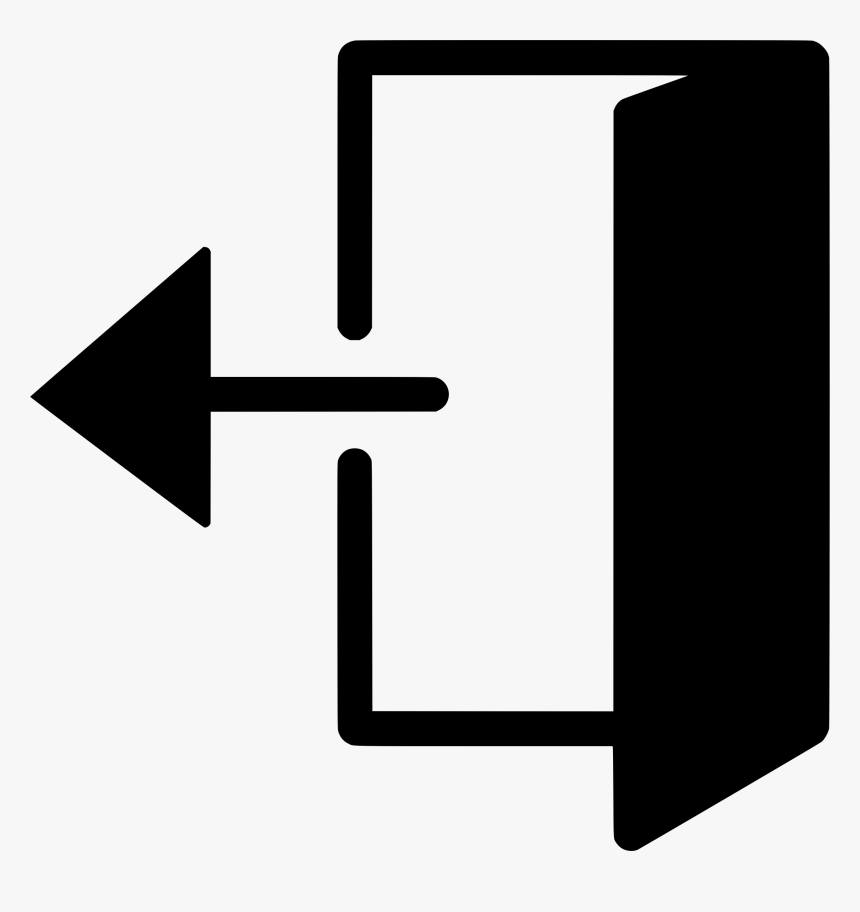 Door Opening Arrow Icon Clip Arts - Door Opening With Arrow, HD Png Download