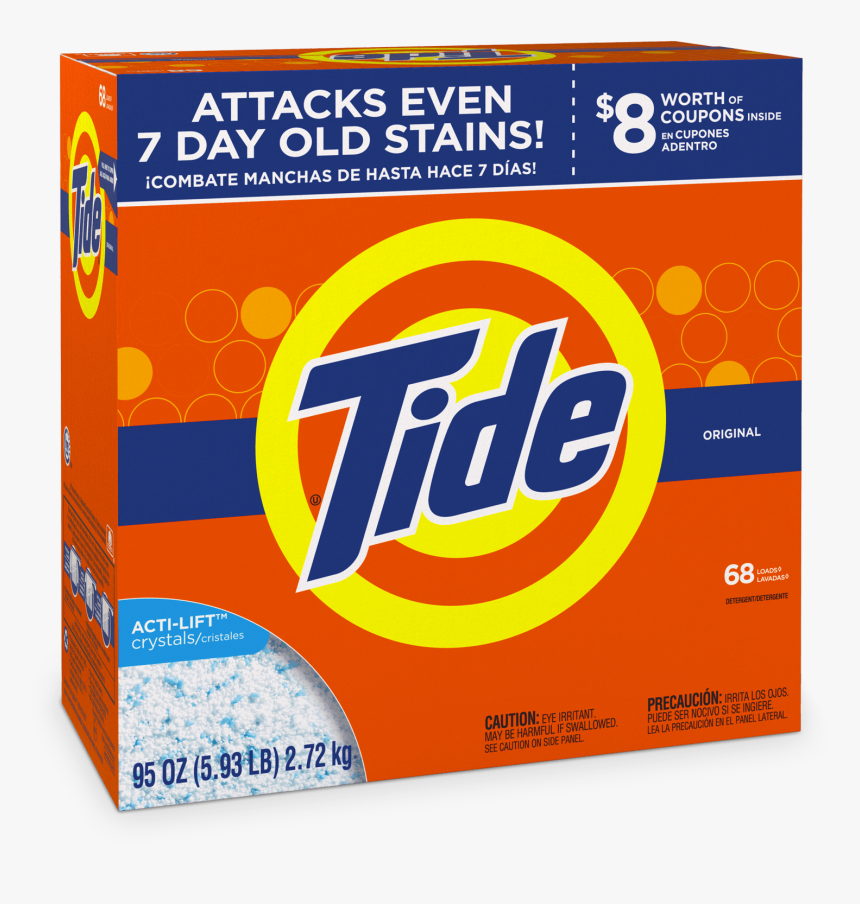 Washing Powder Png Free Download - Transparent Background Tide Png, Png Download