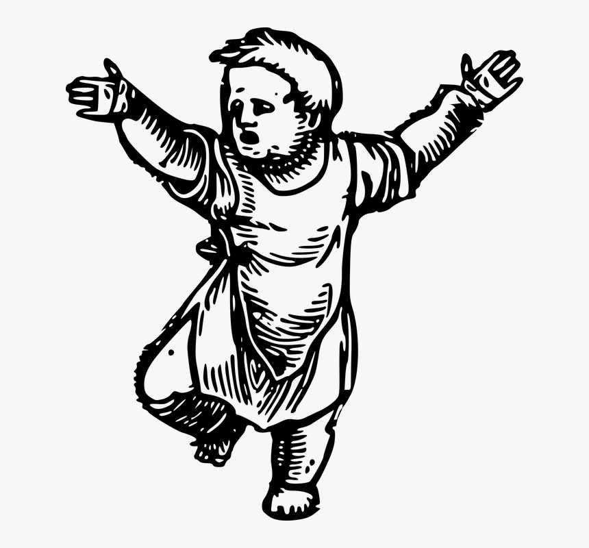 Child, Boy, Vintage, Happy, Fun, Childhood, Kid, Young - Vintage Illustration Child, HD Png Download