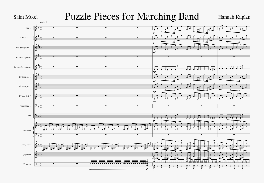 Puzzle Pieces Saint Motel Sheet Music, HD Png Download