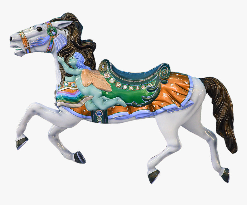 Carousel Horse, Carousel, Horse, Ride, Turn - Child Carousel, HD Png Download