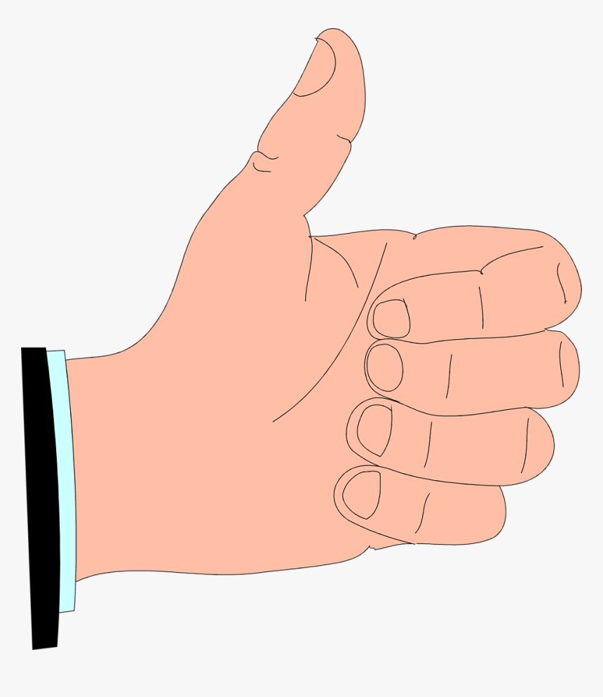 Clip Art Giving Illustrations - Cartoon Image Of Thumb, HD Png Download