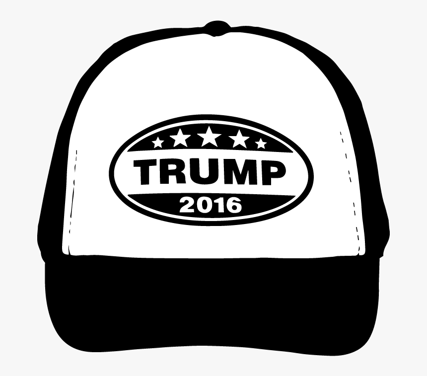 Donald Trump Hat Silhouette Vector Clip Art Free Vector - Baseball Cap Silhouette Logo, HD Png Download