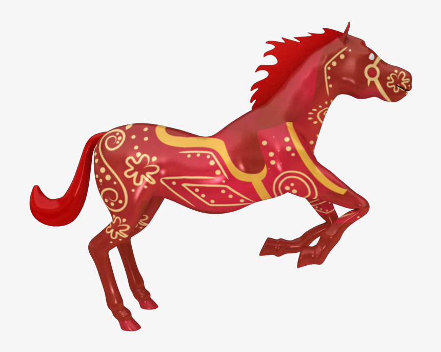 Cartoon Carousel Horses Png, Transparent Png