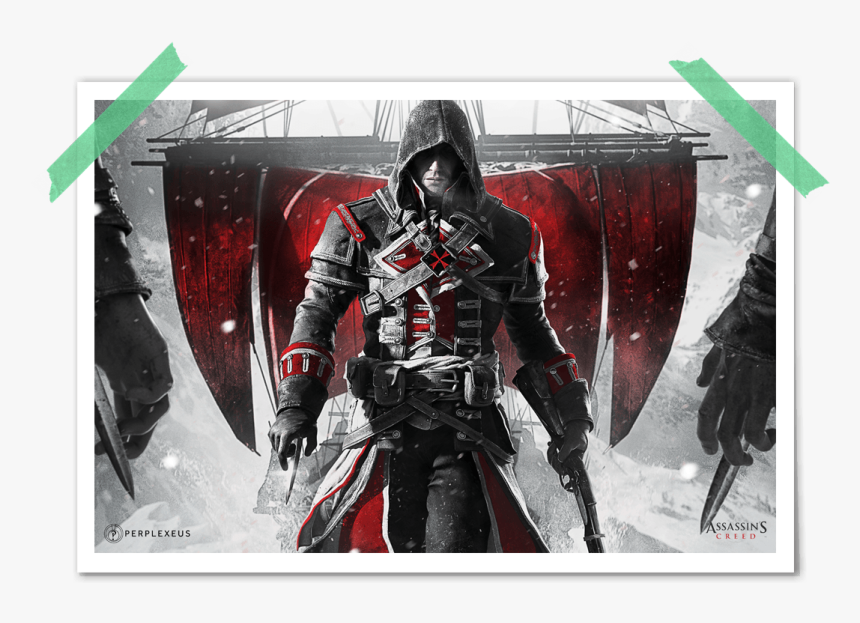 Assassins Creed Evil Red Black White Epic Revolution - Assassin's Creed Rogue Remastered Xbox, HD Png Download