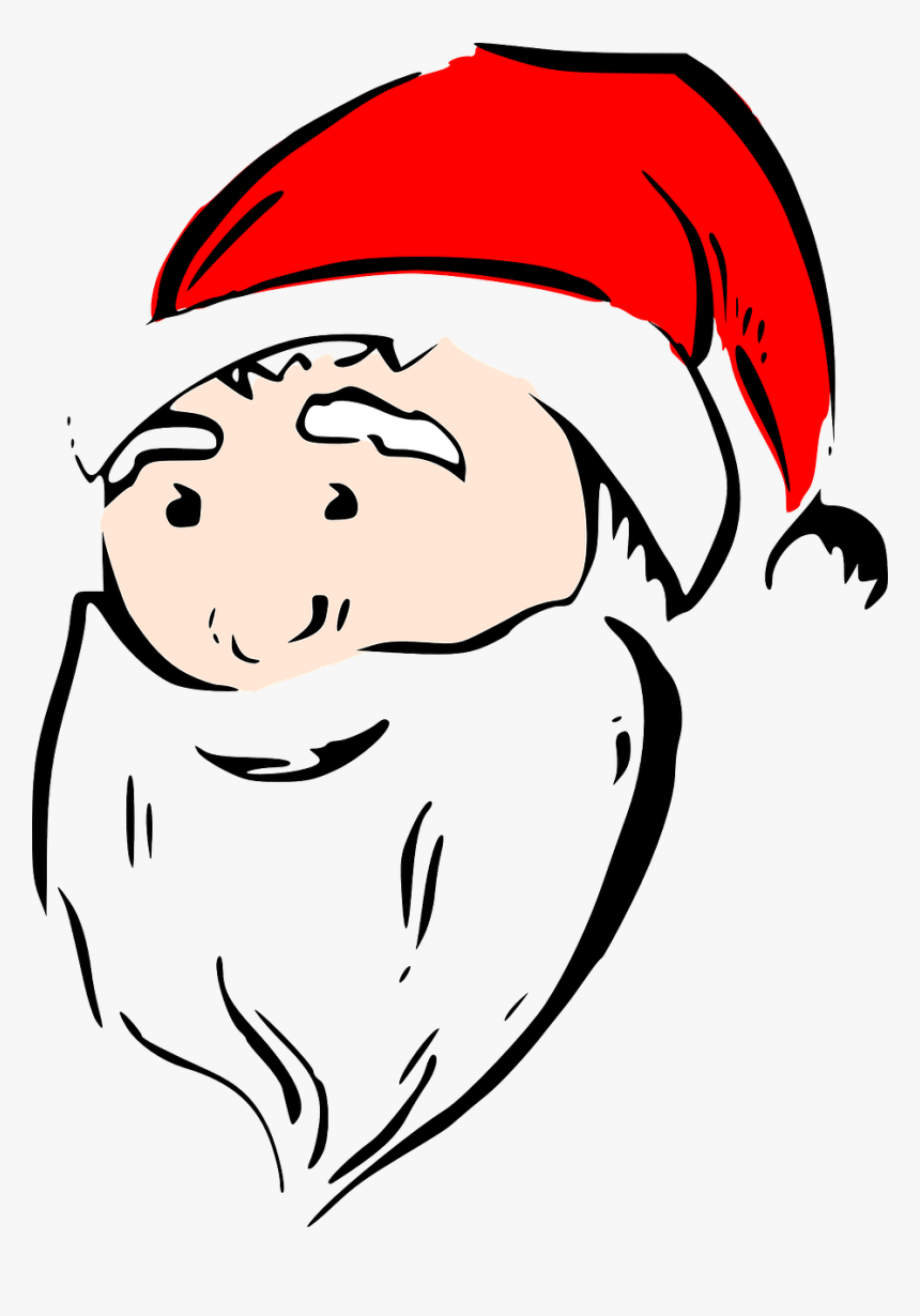 Santa Face Vector Free, HD Png Download