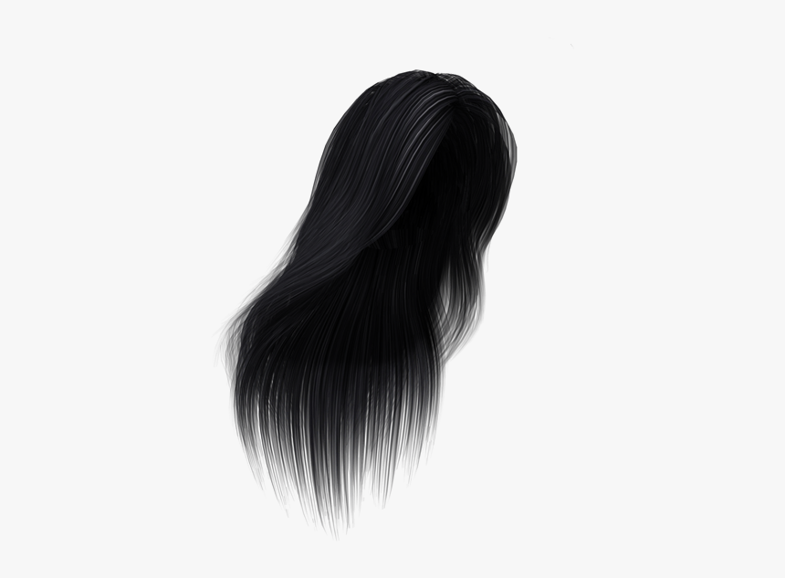Black Hair Hair Coloring Long Hair Wig - Lace Wig, HD Png Download