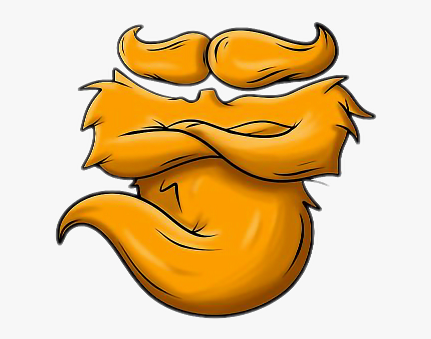 Mustache Beard Facialhair Comic Hair Clipart Sticker - Beard And Moustache Cartoons, HD Png Download