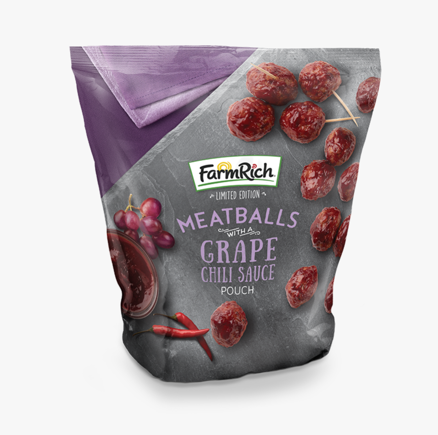 Grape & Chili Sauced Meatballs - Farm Rich Grape Chili Meatballs, HD Png Download
