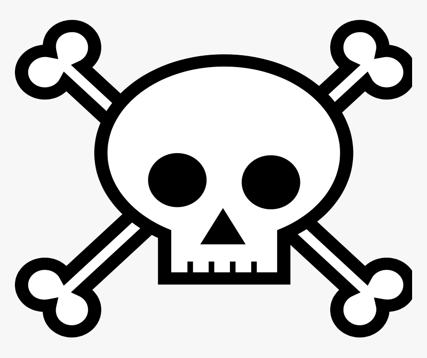 Free Bbq Clipart - Draw Skull And Bones, HD Png Download