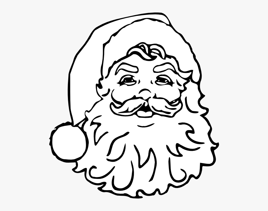 Download Santa No Color Svg Clip Arts Christmas Printable Santa Claus Hd Png Download Transparent Png Image Pngitem