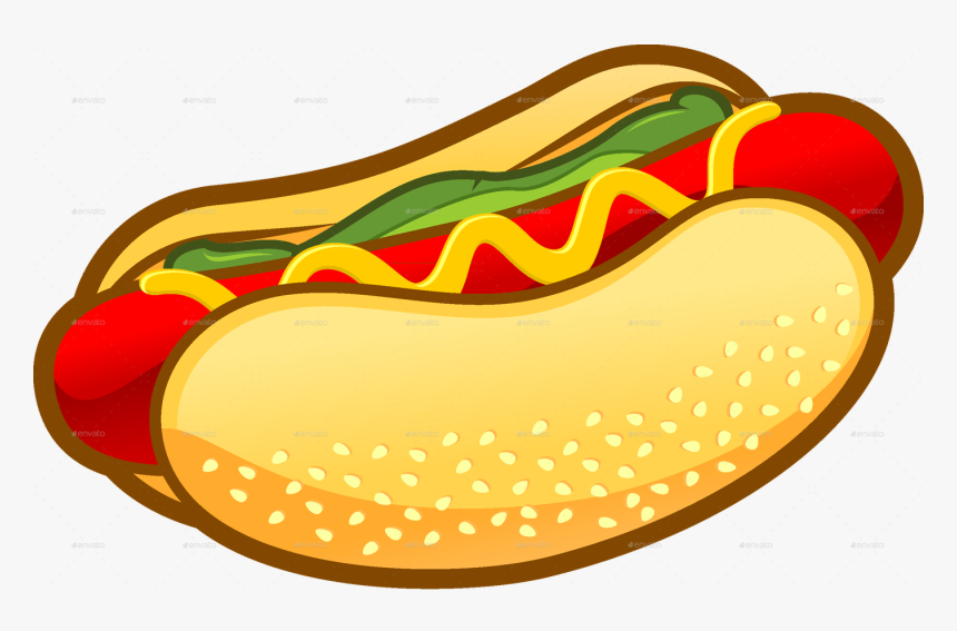 Hot Dog Png Clipart Hot Dog Hamburger Barbecue - Hot Dog Clipart Transparent Background, Png Download