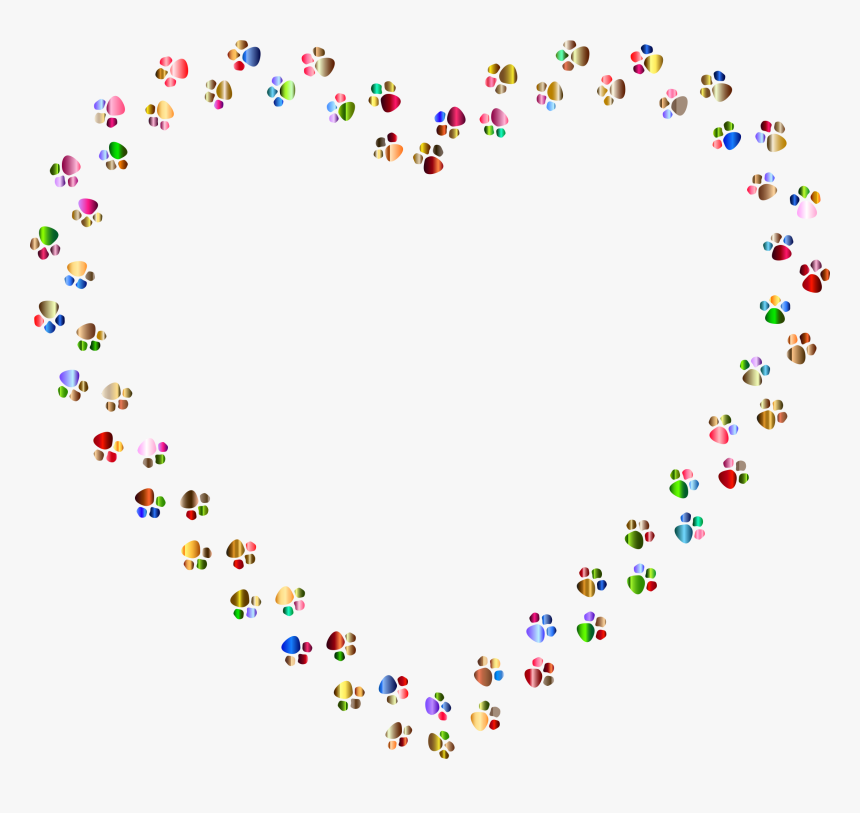 Paw Prints Png - Colorful Cat Paw Print, Transparent Png