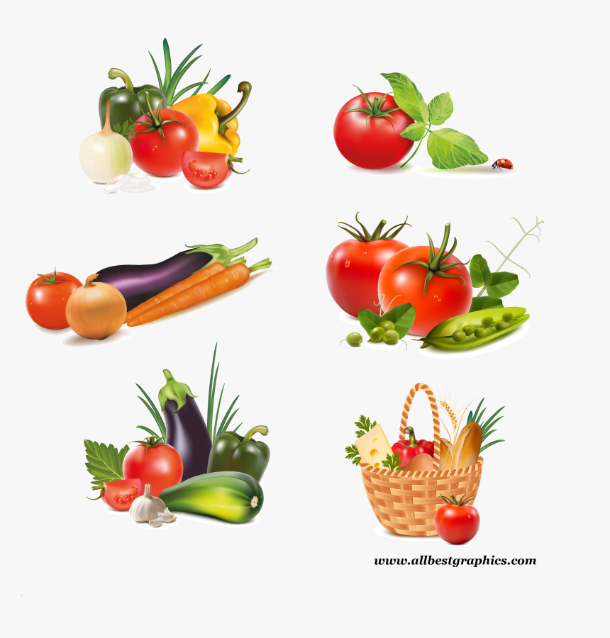 Transparent Background Fruit And Vegetable Png, Png Download