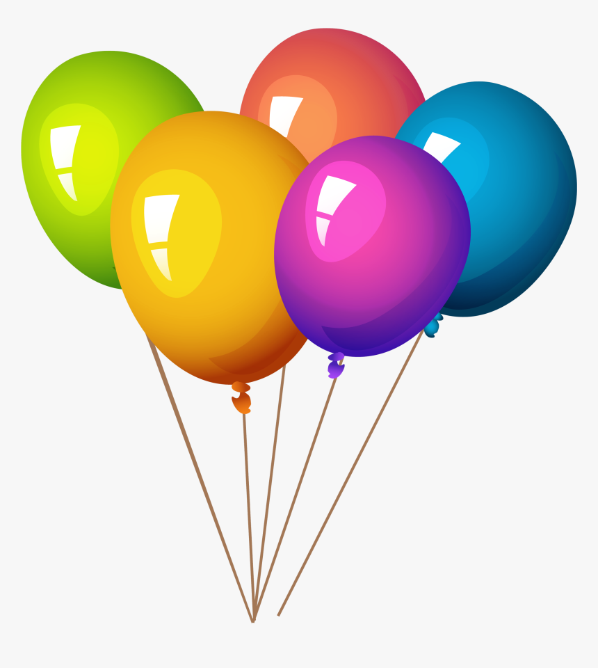 Balloons And Party Poppers, HD Png Download