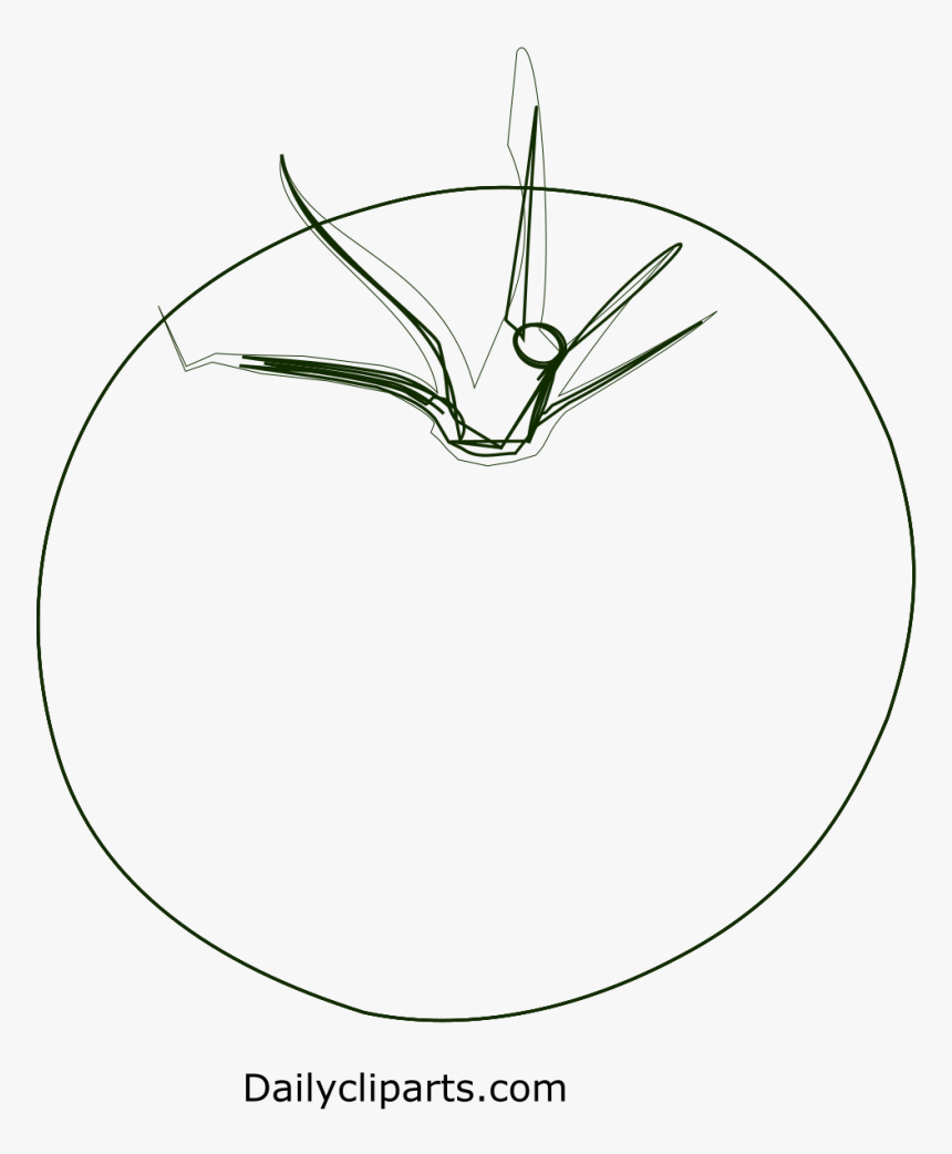 Tomato Black White Clipart Image - Circle, HD Png Download
