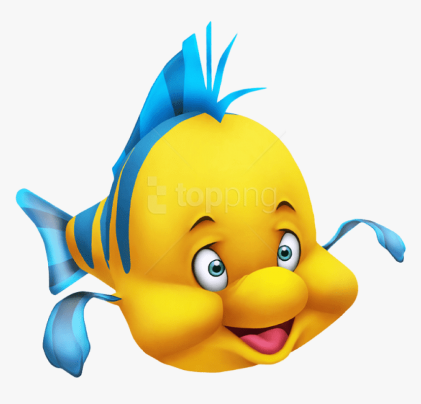 Flounder Little Mermaid Png - Little Mermaid Free Clipart, Transparent Png