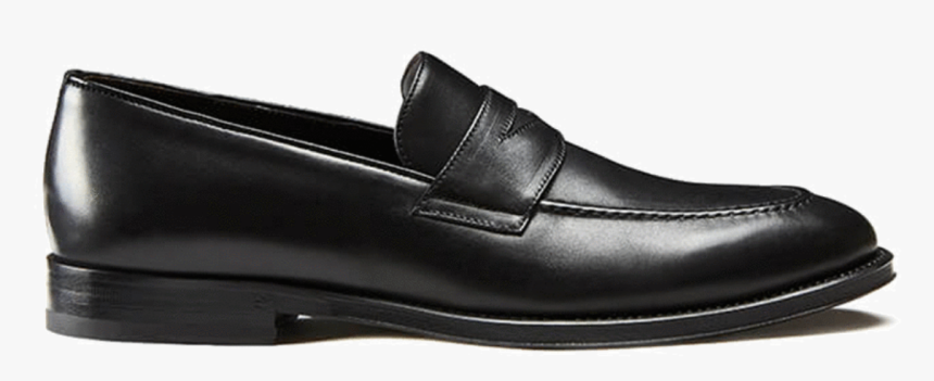Black Calfskin Penny Loafers, Hand Made In Italy, Elegant - Slip-on Shoe, HD Png Download