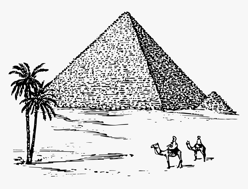 Pyramid 2 Clip Arts - Ancient Egypt Pyramids Drawings, HD Png Download